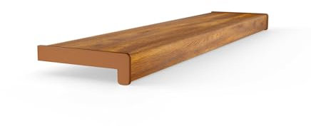 Seiletech.de Ventana de PVC | 20 cm x 130 cm | roble dorado | alféizar de ventana | para interiores | interior | venta por metros | salón | decoración | plástico