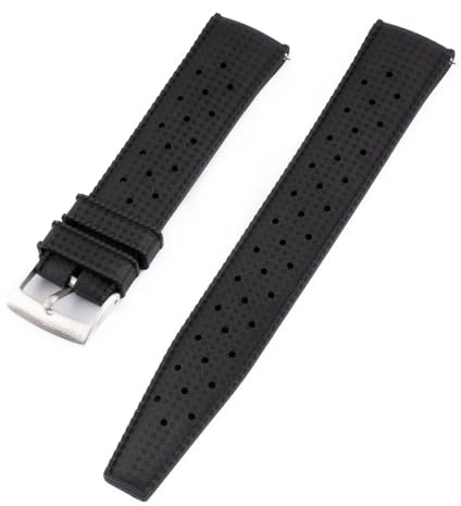 StrapHabit FKM Uhrenarmband aus Gummi mit Schnellverschluss, tropischer Stil, 18 mm, 19 mm, 20 mm, 21 mm, 22 mm