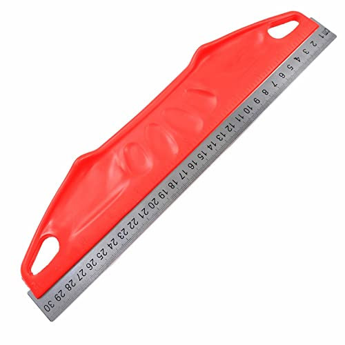 Mr. Gadget's Solutions® 30cm Decorators Straight Edge Ruler 12 Metal Blade Wallpaper Metric Trim Guide Level Ruler