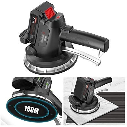 Ponceuse à carrelage, Machine électrique rechargeable pour carrelage - Outil de nivellement automatique manuel intelligent - Absorption des carrelages 320 kg (Couleur : Deux batteries au lit
