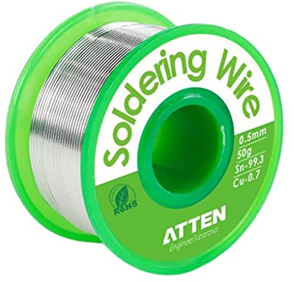 Luzhengyang Colophane Argent Fil à souder 0,5 mm 50 g, Sn99.3 - Cu0.7 - Sans plomb