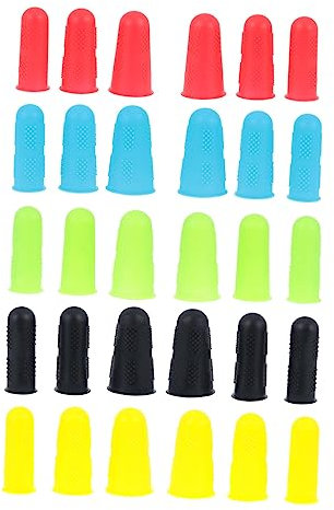Lurrose 30 Pezzi Per Le Protezioni Per Le Culle Per Le Titolare Maniche Di Supporto Per Le Tappo Copridito in Silicone Gel Di Silice Chitarra Uomo Chiodo