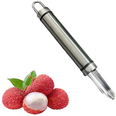 Moxeupon Dénoyauteur de Fruits - Dénoyauteur et Éplucheur de Fruits en Acier Inoxydable - Pour Litchi, Cerise, Ustensile de Cuisine