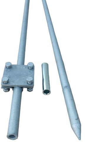 Tiefenerder Erder Erdung feuerverzinkt SET Ø16 2x1500mm nach DIN EN 62561 3,0m 3000mm