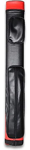 Merichealy Billard Queue Tasche Billardstock-Tragetasche, Billardtasche für Billardstöcke, 1/2 Billard-Queue-Tasche, 2 Löcher/4 Löcher, aus Kunstleder, mit Schultergurt-A||2 Holes