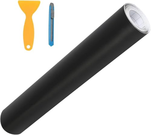 Vinyl Car Wrap Roll 300cm x 30cm - Adhesive Matte Black Vehicle Wrap Vinyl Sticker - Self-Adhesive Bubble Free Air Release Stretchable Waterproof for Cars Motorcycle or DIY