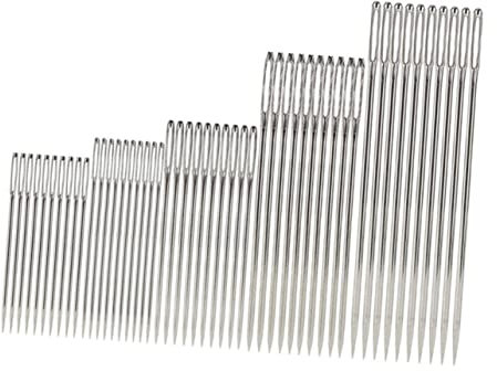 VILLCASE 5sätze Große Augen Nadeln Für Handnähen Und Stickerei Diy Einfädelnadeln Aus Hochwertigem Material Leicht Und Kompakt Für Bastelarbeiten Und Kleidungsherstellung