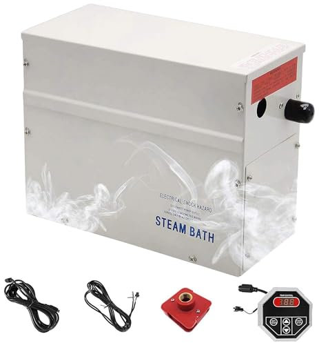 ERSINIAN Dampfduschengenerator, 3-21 kW Dampfgenerator, Duschdampfgenerator für Dampfraum-Dampfdusche und Dampfbäder Privates und gewerbliches Dampfgerät (Farbe: 18 kW)