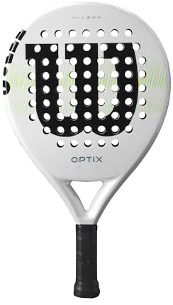 Wilson Optix V1 Padel Racket - White/Green, Grip Size 2-4 1/4