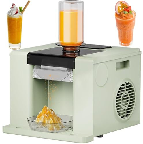 macchina tritaghiaccio elettrica, Macchina per ghiaccio a fiocchi neve, macchina per coni neve commerciale, macchina per ghiaccio tritato 60 kg/giorno, macchina per dessert con granita,Green