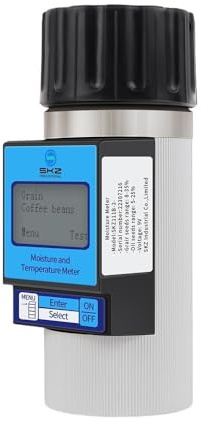 Misuratore Umidità, Misuratore di umidità digitale intelligente multilingue for cereali, tester di umidità for 37 tipi di cereali, semi di grano, caffè, igrometro