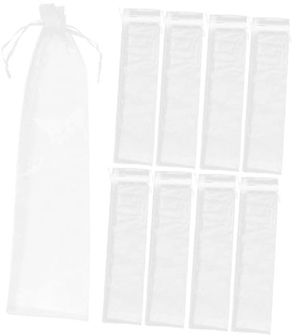 PENIKOKO 20 Stück Organzabeutel Kordelzug Aufbewahrungstaschen Weiß Leicht Tragbar Party Geschenkbeutel Für Hochzeit Weihnachten Babyparty