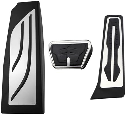 Autopedal Autopedale Kompatibel für BMW 5er E60 E61 E63 E64 E70 2004–2010 LHD Gasbremsbeschleuniger Fußstütze Pedalabdeckung Innenzubehör(3Pcs AT with rest)