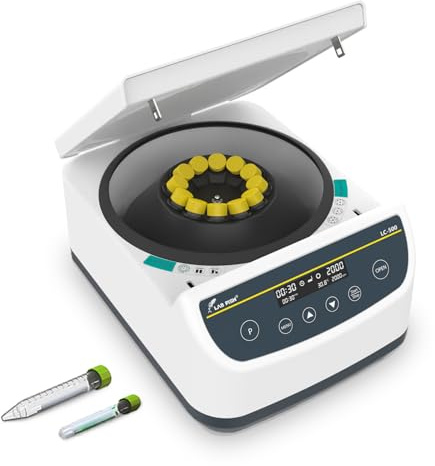 LAB FISH LC500-12 Centrifuga da Laboratorio, 500-4000RPM, 2075xg | 9 programmi rapidi, display digitale, provette 2/5/10/15ml, protezione sbilanciamento, blocco coperchio, plasma PRP