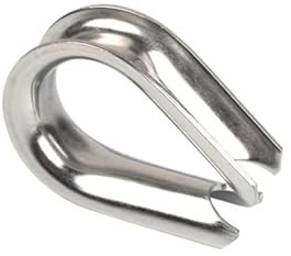HEXHUASR Lot de 5 à 10 cosses de câble en acier inoxydable 304, M1,5, M2, M3 à M10, manchons de protection for câbles métalliques, fixation en forme de cœur(M10 5PCS)