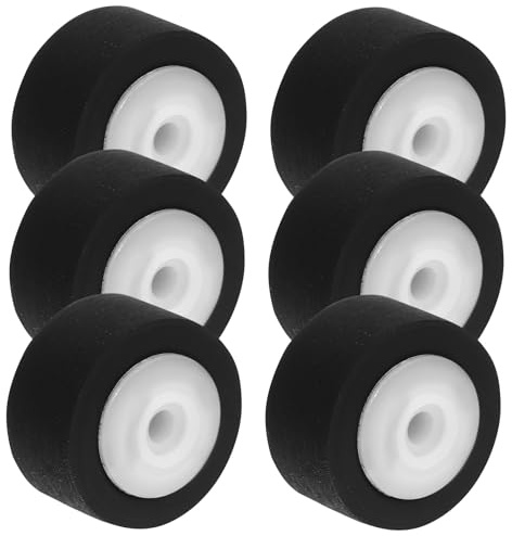 ADOCARN 6 Stück Andruckrollen aus Gummi für Kassettenrekorder Ersatzrollen Praktisch Schwarz 13mm Zubehör für Audiogeräte und Videorekorder