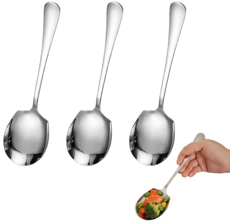 3 Pieces Serving Spoon Table Spoons Stainless Steel Serving Spoon
