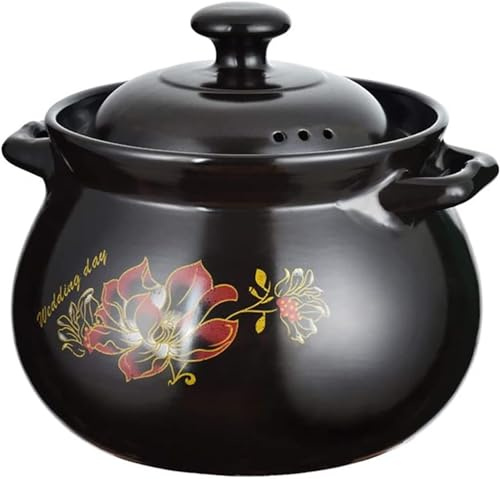 Traditional Japanese Clay Casserole Pot, Ceramic Dutch Oven For Hot Pot, Bibimbap & Soup, Heat-retaining Clay Cookware, Family-size Ceramic Pot For Stovetop & Oven 7.3l
