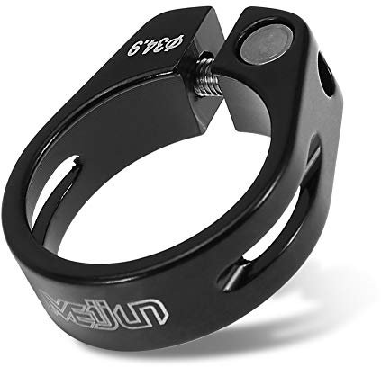 Sattelklemme 34,9mm, Fahrrad Sattelstützenklemme Mountainbike Sattelstütze Zubehör Aluminiumlegierung für Mountain und Rennräder Fahrradsattelstützensperre (Schwarz)