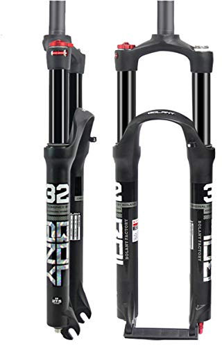 DFWYG MTB Luft-Federgabel, 26/27.5/29Zoll fahrradgabel federgabel Federung mit Speed Lockout Funktion Gabel/Federweg: 100 mm,Schwarz,26inch