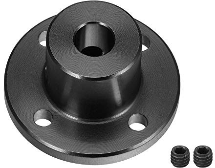 sourcing map 6mm Inner Dia H15xD15 Rigid Flange Coupling Motor Guide Shaft Coupler Motor Connector for DIY Parts Black
