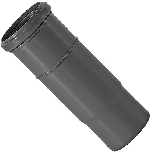 HT Langmuffe Verbinder für Rohr Außendurchmesser 50mm 5,0cm DN50 mit Steck Muffe + Gummi Dichtung Abwasser Abfluss Leitung Kunststoff PP grau Kanalrohr Kupplung Fitting Lüftung