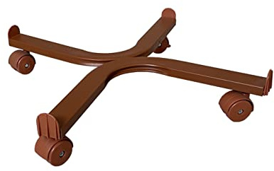 Tecnokit: Carrello Circolare Porta Piante e Fiori, 40cm;tasselli Regolabili, spostare con facilità, 4 Ruote con Freno, carico kg 90, Robusto, Acciaio. (Cotto)