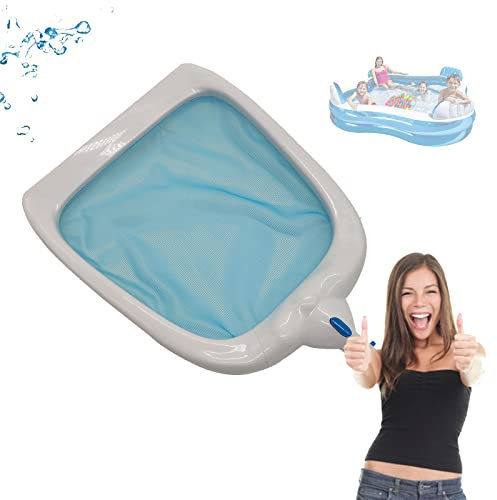 SRHIMEOS Schwimmbad kescher, Bodenkescher, Pool Net für Swimming Pool Reinigung Fine Mesh Net, Pool mit Kunststoff Robuster Rahmen Tief Kescher