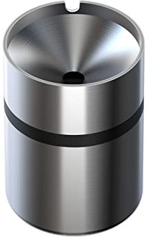 Guanyumeixin Cendrier Voiture, Cendrier sans Couvercle pour Porte-gobelet, Cendrier Exterieur Scellé Rotatif, Anti Odeur, h 10 cm, Ø 7 cm, pour Auto, Balcon, Extérieur (Inox)