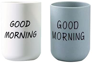 Vasos de baño, 2 unidades, soportes para cepillos de dientes, vasos para beber, gran capacidad de 330 ml, taza de almacenamiento de enjuague bucal de baño, tazas de agua reutilizables, taza esmerilada