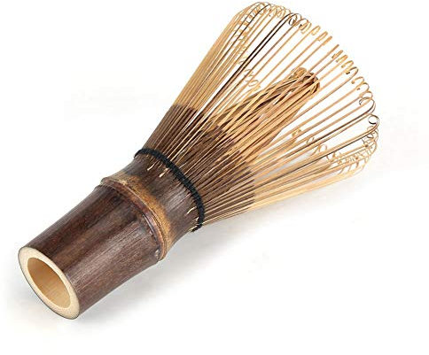 Chasen Matcha Fouet Bambou Noir 80 Prongs Bambou Naturel Chasen Matcha Fouet Thé Vert Poudre Brosse Outil
