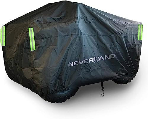 Housse Quad NEVERLAND 300D Bâche de Protection pour Quad ATV Cover avec Bandes Réfléchissantes Imperméable Coupe-Vent Anti-UV Noir 256 * 110 * 120cm