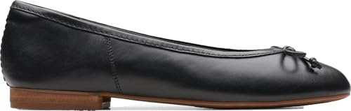 Clarks Zapatos Planos Fawna LilyBallet para Mujer, Piel Negra, 37.5 EU
