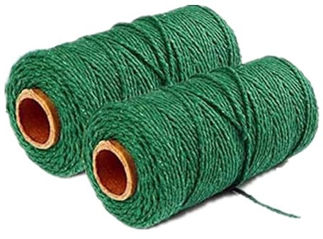 YongTai 2 Pack Twine String Garden String, 100 M x 2 MM Gardening Twine, Craft String for Packaging Rope Gift Rope DIY Handicraft Decoration Binding, Total 200m (Green)