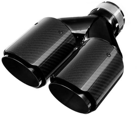 Auto Auspuffrohr Endrohr Y-Stil Schalldämpferrohre Auspuffspitzen Einlass 63 Mm (2,5 Zoll) Auslass 89 Mm (3,5 Zoll) Dual Car Carbon Fiber Auspuffspitze Auspuff Endrohr
