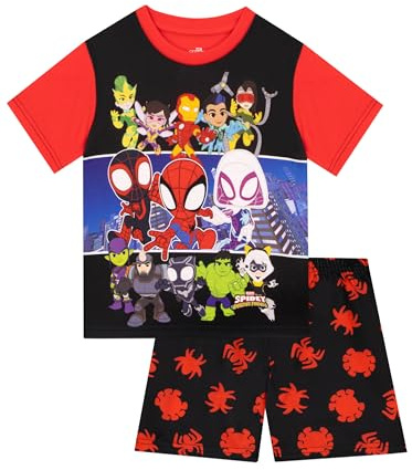 Marvel Spidey And His Amazing Friends Pyjamas | Boys Short Pyjamas | Spiderman Pyjamas | Ages 2 To 8 Years