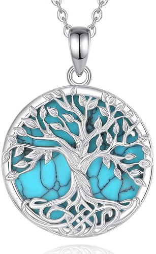 EUDORA Harmony Ball Collana Albero della Vita per Donna Argento Sterling 925 Cubic Zirconia Ciondolo Albero Madre Gioielli Regalo per Ragazza Madre Figlia Moglie, Catena 45 cm