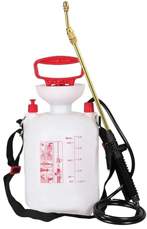 Aquadrive Compression Sprayers With Carry Handle Adjustable Brass Nozzle – Pump Action Water Sprayer Perfect For Indoor & Outdoor Plants, Gardens, Cleaning, Pesticides & Weed Killers. (5L Sprayer)