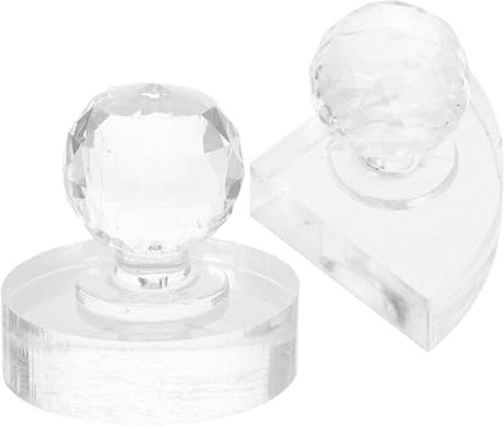 Ipetboom Herramienta para Prensar Sombras de Ojos y Colorete 2 Piezas Acrílico Transparente Redondo 30mm y 59mm para Maquillaje Polvo y Reparación Compacta