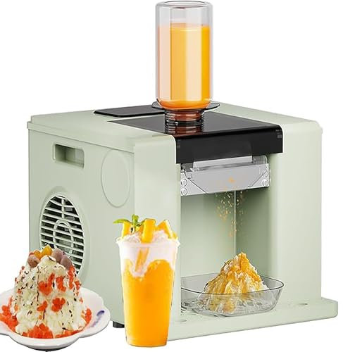 Korean Ice Machine 280W Elektrische Schneekegelmaschine - 60kg/24h Kapazität, 750ml Fass, Separate Schalter, Sicherheitsschalter - Home Ice Crusher für Rasiertes Eis und Schneeflocken