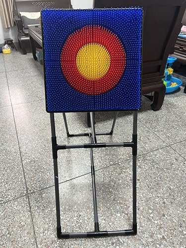 Axe Throwing Game for Backyard, Axe Throwing Target Set Games with 6 Throwing Axes & 6 Dart Bristle Target, Outdoor Indoor Yard Games for Adults Kids Activity Carnival Games