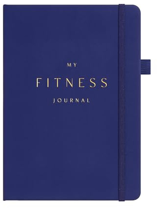&And Per Se Fitness Workout Journal for Men & Women, Workout Log Book Planner with Daily Diet, Gym Exercise & Training Trackers - Undated, A5 Size, Leather Hardcover (Royal Blue)