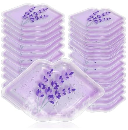 Reusable Lip Ice Pack, Cooling Therapy, Pain Relief, Cold Compress for Facial Treatment (20 Count (Lavender))