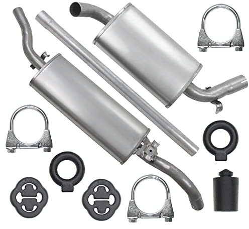 POLMOstrow Auspuff für VW Golf 2 II 1985-1992 | Abgasrohr, Mitteltopf und Endtopf, Motoren: 1.0 - 1.3 - 1.6, Fließheck