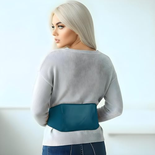 BullTek Elektrische Wärmflasche 500 W mit abnehmbarem Nierengurt – kabelloser Wärmer für Rücken, Bauch, Schultern und Füße, Linderung von Menstruations- und Muskelschmerzen (BLU)