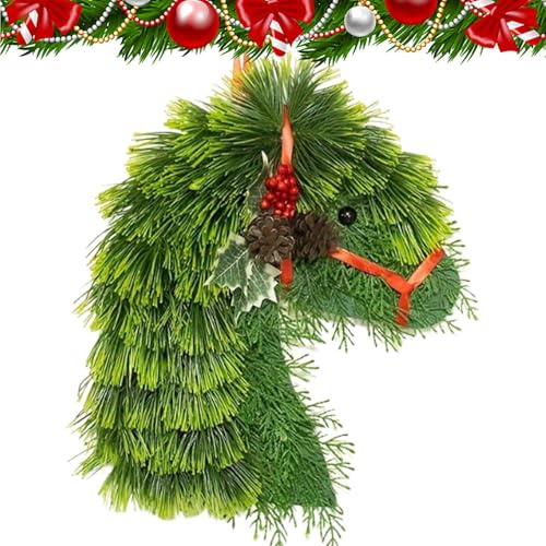 Weihnachtskranz Mit Pferdekopf Wiederverwendbar Und Festlich