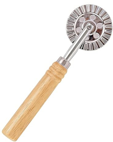 Pastry Cutter Wheel, 2 Long-Handle Dough Rolling Cutter (Wooden Handle)