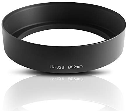 Ares Foto® 82mm Ø Metall Sonnenblende Gegenlichtblende Streulichtblende Lens Hood. CNC-gefrästes Aluminium. Zum Aufschrauben auf Filtergewinde. Für Canon Sony Nikon Tamron Sigma Olympus Fujifilm