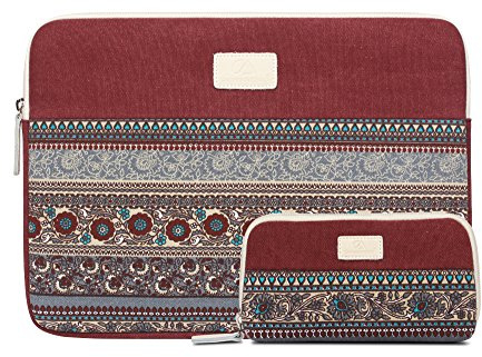 Housse pour Pochette pour 14 Pouces Ordinateur Portable/Ultrabook,Vin Rouge