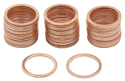 X AUTOHAUX - Arandelas de cobre de 17 mm de diámetro interior (50 unidades)